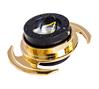 Generation 3.0 Quick Release Steering Wheel Hub Black Body & Chrome Gold Ring - image 1