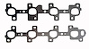 ECR287-A Exhaust Gasket Set for 2001-2007 Dodge 4.7L - image 1