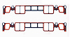 IC350B-10 Intake Manifold Gasket for 1996-2002 Cadillac, Chevrolet, GMC 5.0L, 5.7L - image 1
