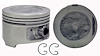 P1595(4)STD Dish Top Piston for 1985-1995 Toyota 2.4L [Standard Size] - image 1