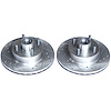 Power Stop drilled and slotted rotors give you the advantages of both drilled holes for cooling and - image 1