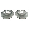 Power Stop drilled and slotted rotors give you the advantages of both drilled holes for cooling and - image 1