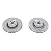 Cross-Drilled and Slotted Brake Rotors Front - image 1
