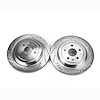 Power Stop drilled and slotted rotors give you the advantages of both drilled holes for cooling and - image 1