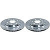 AR82211XPR Rear Drilled, Slotted & Zinc Plated Brake Rotor Pair, Includes AR82212XL & AR82212XR