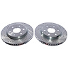 AR82212XPR Front Drilled, Slotted & Zinc Plated Brake Rotor Pair, Includes AR82212XL & AR82212XR - image 1