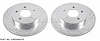 Cross-Drilled and Slotted Brake Rotors Rear - image 1