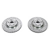 Cross-Drilled and Slotted Brake Rotors Front Highest Quality G3000 Grade Casting Blanks Zinc-Plated - image 1
