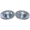AR84011XPR Front Drilled, Slotted & Zinc Plated Brake Rotor Pair, Includes AR84011XL & AR84011XR - image 1