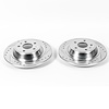Cross-Drilled and Slotted Brake Rotors Rear Highest Quality G3000 Grade Casting Blanks Zinc-Plated f