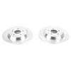 Cross-Drilled and Slotted Brake Rotors Rear Highest Quality G3000 Grade Casting Blanks Zinc-Plated f - image 1