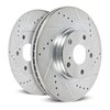 AR85218XPR Rear Drilled, Slotted & Zinc Plated Brake Rotor Pair, Includes PWRAR85218XL & PWRAR85218XR - image 2