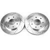 Power Stop drilled and slotted rotors give you the advantages of both drilled holes for cooling and - image 1