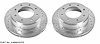 Cross-Drilled and Slotted Brake Rotors Rear
