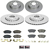 CRK9182 Genuine Geomet Coated Rotor & Low-Dust Ceramic Brake Pad Kit - image 1