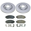 CRK9208 Genuine Geomet Coated Rotor & Low-Dust Ceramic Brake Pad Kit - image 1