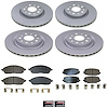 CRK9280 Genuine Geomet Coated Rotor & Low-Dust Ceramic Brake Pad Kit - image 1