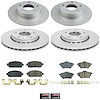 CRK9315 Genuine Geomet Coated Rotor & Low-Dust Ceramic Brake Pad Kit