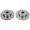 Cross-Drilled and Slotted Brake Rotors Rear Highest Quality G3000 Grade Casting Blanks Zinc-Plated f - image 1