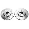 Drilled And Slotted Front Brake Rotors Fits Select Late Model Audi Models - image 1