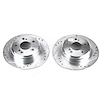 Power Stop drilled and slotted rotors give you the advantages of both drilled holes for cooling and - image 1