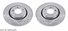 Cross-Drilled and Slotted Brake Rotors Front - image 1