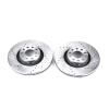 Power Stop drilled and slotted rotors give you the advantages of both drilled holes for cooling and - image 1