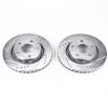 Power Stop drilled and slotted rotors give you the advantages of both drilled holes for cooling and - image 1