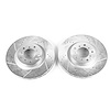 Power Stop drilled and slotted rotors give you the advantages of both drilled holes for cooling and - image 1