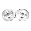 Power Stop drilled and slotted rotors give you the advantages of both drilled holes for cooling and - image 1