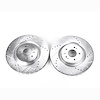 Power Stop drilled and slotted rotors give you the advantages of both drilled holes for cooling and - image 1