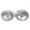 Power Stop drilled and slotted rotors give you the advantages of both drilled holes for cooling and - image 1