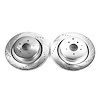 Cross-Drilled and Slotted Brake Rotors Rear Highest Quality G3000 Grade Casting Blanks Zinc-Plated f - image 1