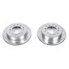 Cross-Drilled and Slotted Brake Rotors Rear Highest Quality G3000 Grade Casting Blanks Zinc-Plated f - image 1