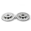 Cross-Drilled and Slotted Brake Rotors Front Highest Quality G3000 Grade Casting Blanks Zinc-Plated