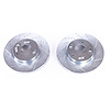 Cross-Drilled and Slotted Brake Rotors Front Highest Quality G3000 Grade Casting Blanks Zinc-Plated - image 1
