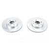 Cross-Drilled and Slotted Brake Rotors Front Highest Quality G3000 Grade Casting Blanks Zinc-Plated - image 1