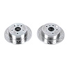 Cross-Drilled and Slotted Brake Rotors Rear Highest Quality G3000 Grade Casting Blanks Zinc-Plated f - image 1