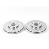 Cross-Drilled and Slotted Brake Rotors Front Highest Quality G3000 Grade Casting Blanks Zinc-Plated - image 1
