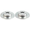 JBR1912XPR Rear Drilled, Slotted & Zinc Plated Brake Rotor Pair, Includes JBR1912XL & JBR1912XR