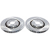 JBR1924XPR Front Drilled, Slotted & Zinc Plated Brake Rotor Pair, Includes JBR1924XL & JBR1924XR