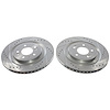 JBR1928XPR Rear Drilled, Slotted & Zinc Plated Brake Rotor Pair, Includes JBR1928XL & JBR1928XR
