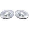 JBR1930XPR Front Drilled, Slotted & Zinc Plated Brake Rotor Pair, Includes JBR1930XL & JBR1930XR - image 1