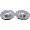 JBR1936XPR Front Drilled, Slotted & Zinc Plated Brake Rotor Pair, Includes JBR1936XL & JBR1936XR - image 1
