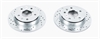 Power Stop drilled and slotted rotors give you the advantages of both drilled holes for cooling and - image 1
