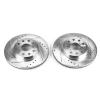 Power Stop drilled and slotted rotors give you the advantages of both drilled holes for cooling and - image 1
