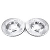 Power Stop drilled and slotted rotors give you the advantages of both drilled holes for cooling and - image 1