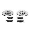 High Performance Brake Upgrade Kit Cross-Drilled and Slotted Rotors - image 1