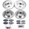 High Performance Brake Upgrade Kit Cross-Drilled and Slotted Rotors - image 1