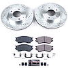 Performance Brake Upgrade Kit Cross-Drilled and Slotted Rotors - image 1